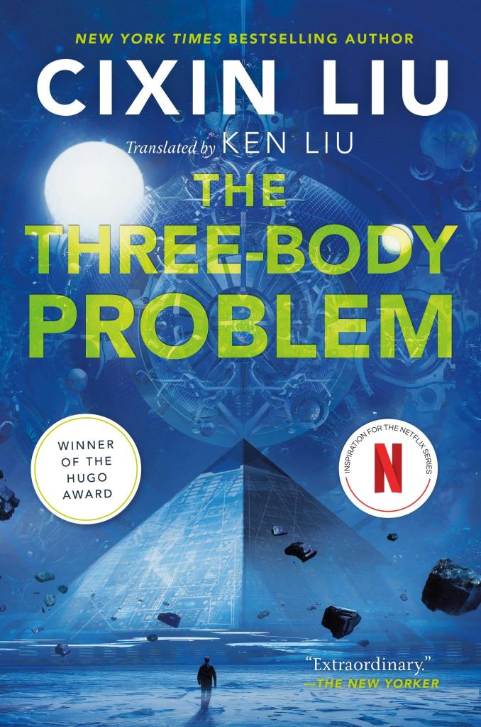 cover of Cixin Liu's science fiction novel, The Three-Body Problem